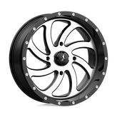 MSA Offroad Wheels - M36 SWITCH - Black - MACHINED GLOSS BLACK - 20" x 7", 0 Offset, 4x137 (Bolt Pattern), 112.1mm HUB