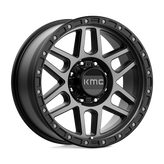 KMC Wheels - KM544 MESA - Black - SATIN BLACK WITH GRAY TINT - 20" x 9", 18 Offset, 8x165.1 (Bolt Pattern), 125.1mm HUB
