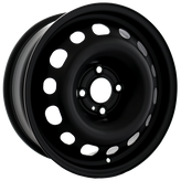 Envy Wheels - NX4 STEEL WHEEL - Black - FLAT BLACK - 16" x 6.5", 45 Offset, 4x108 (Bolt Pattern), 63.4mm HUB