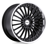TSW Wheels - SILVERSTONE - Black - Gloss Black with Mirror Cut Lip - 19" x 9.5", 20 Offset, 5x120 (Bolt Pattern), 76.1mm HUB