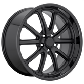 US Mag - U123 RAMBLER - Black - GLOSS BLACK MATTE BLACK - 20" x 10.5", 2 Offset, 5x115 (Bolt Pattern), 71.5mm HUB