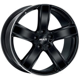 Mak Wheels - TURISMO-FF - Black - GLOSS BLACK MIRROR RING - 21" x 9.5", 71 Offset, 5x130 (Bolt Pattern), 71.6mm HUB