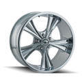 Ridler - 651 - Chrome - CHROME - 22" x 9.5", 18 Offset, 5x114.3 (Bolt Pattern), 70.5mm HUB