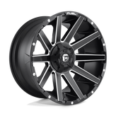 Fuel - D616 CONTRA - Black - MATTE BLACK MILLED - 18" x 9", -12 Offset, 6x135, 139.7 (Bolt Pattern), 106.1mm HUB