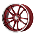 Asanti Black - ABL-23 SIGMA - CANDY RED WITH CHROME LIP - 22" x 9", 15 Offset, 5x115 (Bolt Pattern), 72.56mm HUB