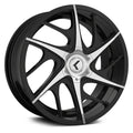 Kraze Wheels - ROGUE - Black - BLACK/MACHINED - 22" x 8.5", 40 Offset, 5x108, 114.3 (Bolt Pattern), 73.1mm HUB
