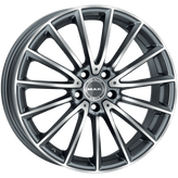 Mak Wheels - KOMET - Gunmetal - GUN MET-MIRROR FACE - 18" x 9", 50 Offset, 5x112 (Bolt Pattern), 66.6mm HUB