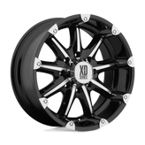 XD Series - XD779 BADLANDS - Black - GLOSS BLACK MACHINED - 18" x 9", -12 Offset, 8x165.1 (Bolt Pattern), 125.1mm HUB