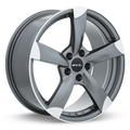 RTX Wheels - RS II - Gunmetal - Satin Gunmetal Machined - 19" x 8.5", 35 Offset, 5x112 (Bolt Pattern), 66.6mm HUB