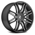 Kraze Wheels - CRAY - Black - BLACK/MILLED - 20" x 8.5", 35 Offset, 5x114.3, 120 (Bolt Pattern), 73mm HUB