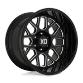 XD Series - XD849 GRENADE 2 - Black - GLOSS BLACK MILLED - 20" x 10", -18 Offset, 6x135 (Bolt Pattern), 87.1mm HUB