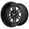 Moto Metal - MO800 DEEP SIX - Black - GLOSS BLACK MILLED - 20" x 10", -18 Offset, 8x170 (Bolt Pattern), 125.1mm HUB