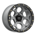 KMC Wheels - KM541 DIRTY HARRY - Gunmetal - SATIN GRAY WITH BLACK LIP - 17" x 9", -12 Offset, 5x127 (Bolt Pattern), 71.5mm HUB