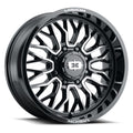 Vision Wheel Off-Road - 402 RIOT - Black - Gloss Black Machined Face - 20" x 10", -25 Offset, 8x170 (Bolt Pattern), 125.2mm HUB