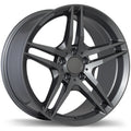 Replika - R170 - Gunmetal - Gloss Gunmetal - 18" x 8.5", 32 Offset, 5x112 (Bolt Pattern), 66.5mm HUB