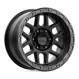 KMC Wheels - KM544 MESA - Black - SATIN BLACK WITH GLOSS BLACK LIP - 17" x 9", -12 Offset, 6x139.7 (Bolt Pattern), 106.1mm HUB
