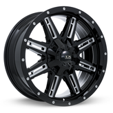 RTX Wheels - Ravine - Black - Black Milled - 20" x 10", -24 Offset, 6x135, 139.7 (Bolt Pattern), 87.1mm HUB