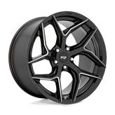 Niche - M266 TORSION - Black - GLOSS BLACK MILLED - 20" x 10.5", 27 Offset, 5x112 (Bolt Pattern), 66.6mm HUB