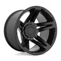 Fuel - D763 SFJ - Black - MATTE BLACK - 22" x 14", -75 Offset, 5x127, 139.7 (Bolt Pattern), 87.1mm HUB