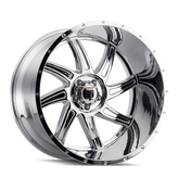 American Truxx - VORTEX - Chrome - CHROME - 22" x 12", -44 Offset, 5x150 (Bolt Pattern), 110.3mm HUB