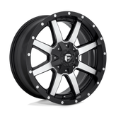 Fuel - D537 MAVERICK - Black - MATTE BLACK MACHINED - 18" x 9", 20 Offset, 6x135, 139.7 (Bolt Pattern), 106.1mm HUB