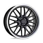 Petrol Wheels - P4C - Black - GLOSS BLACK WITH MACHINED CUT LIP - 17" x 8", 40 Offset, 5x105 (Bolt Pattern), 72.1mm HUB