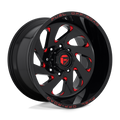 Fuel - D638 VORTEX - Black - GLOSS BLACK RED TINTED CLEAR - 20" x 12", -44 Offset, 8x170 (Bolt Pattern), 125.1mm HUB