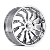 Kraze Wheels - SCRILLA - Chrome - CHROME - 24" x 9.5", 18 Offset, 5x127, 139.7 (Bolt Pattern), 87mm HUB