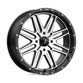 MSA Offroad Wheels - M38 BRUTE - Black - GLOSS BLACK MACHINED - 20" x 7", 10 Offset, 4x156 (Bolt Pattern), 132mm HUB