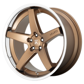 Asanti Black - ABL31 REGAL - Gunmetal - SATIN BRONZE WITH CHROME LIP - 20" x 9", 35 Offset, 5x120 (Bolt Pattern), 74.1mm HUB