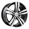 Dai Alloys - Target - Black - Gloss Black - Machined Face - 16" x 7", 40 Offset, 5x114.3 (Bolt Pattern), 67.1mm HUB