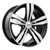 Dai Alloys - Target - Black - Gloss Black - Machined Face - 16" x 7", 40 Offset, 5x114.3 (Bolt Pattern), 67.1mm HUB