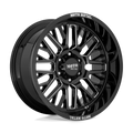 Moto Metal - MO802 - Black - GLOSS BLACK MILLED - 20" x 9", 18 Offset, 6x120 (Bolt Pattern), 66.9mm HUB