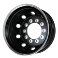 ATX - AO404 JOURNEY - Black - GLOSSY BLACK WITH POLISHED LIP - REAR OUTER - 23" x 14", -139 Offset, 10x285.75 (Bolt Pattern), 220.1mm HUB