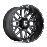 XD Series - XD820 GRENADE - Black - SATIN BLACK MILLED - 20" x 9", 18 Offset, 5x139.7 (Bolt Pattern), 108mm HUB