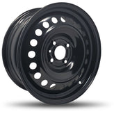 DTD - Steel - Black - Black - 16" x 6.5", 45 Offset, 4x108 (Bolt Pattern), 63.5mm HUB