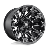 Fuel - D578 BATTLE AXE - Black - Gloss Black Milled - 20" x 12", -44 Offset, 6x135, 139.7 (Bolt Pattern), 106.1mm HUB