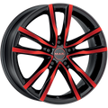 Mak Wheels - MILANO - BLACK AND RED - 17" x 7", 40 Offset, 5x114.3 (Bolt Pattern), 76mm HUB