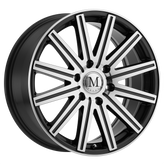 Mandrus - STARK - Gunmetal - GUNMETAL W/ MIRROR CUT FACE & LIP - 16" x 7", 52 Offset, 6x130 (Bolt Pattern), 84.1mm HUB