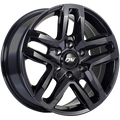 Dai Alloys - Peak - Black - Gloss Black - 17" x 8", 35 Offset, 5x127 (Bolt Pattern), 71.5mm HUB