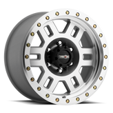 Vision Wheel Off-Road - 398 MANX - Silver - Machined - 18" x 9", 18 Offset, 6x135 (Bolt Pattern), 87.1mm HUB