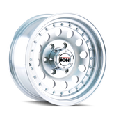 Ion Alloy - 71 - Silver - MACHINED - 15" x 7", -6 Offset, 6x139.7 (Bolt Pattern), 107.5mm HUB