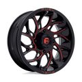 Fuel UTV - D779 RUNNER UTV - Black - GLOSS BLACK MILLED CANDY RED - 22" x 7", 0 Offset, 4x137 (Bolt Pattern), 110.1mm HUB