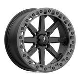MSA Offroad Wheels - M31 LOK2 BEADLOCK - Black - SATIN BLACK MATTE GRAY RING - 14" x 10", 0 Offset, 4x110 (Bolt Pattern), 86mm HUB
