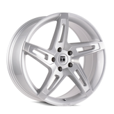 Touren - TF04 - Silver - BRUSHED SILVER - 18" x 8", 40 Offset, 5x112 (Bolt Pattern), 66.56mm HUB