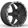 RTX Wheels - Dakar - Black - Satin Black Machined Edge Lip - 17" x 8", 35 Offset, 5x108 (Bolt Pattern), 63.4mm HUB