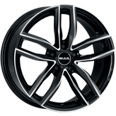 Mak Wheels - SARTHE - Black - BLACK MIRROR - 19" x 8.5", 42 Offset, 5x112 (Bolt Pattern), 66.5mm HUB