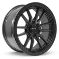 RTX Wheels - Wolf - Black - Black with Grey Center - 18" x 9", 10 Offset, 6x139.7 (Bolt Pattern), 106.1mm HUB