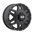 XD Series - XD130 MACHETE DUALLY - Black - Satin Black With Reinforcing Ring - 17" x 6.5", -155 Offset, 8x165.1 (Bolt Pattern), 125.1mm HUB