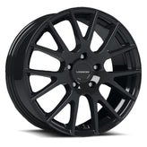 Vision Wheel Street Designs - 18 HELLION - Black - GLOSS BLACK - 16" x 7", 38 Offset, 5x114.3 (Bolt Pattern), 73.1mm HUB